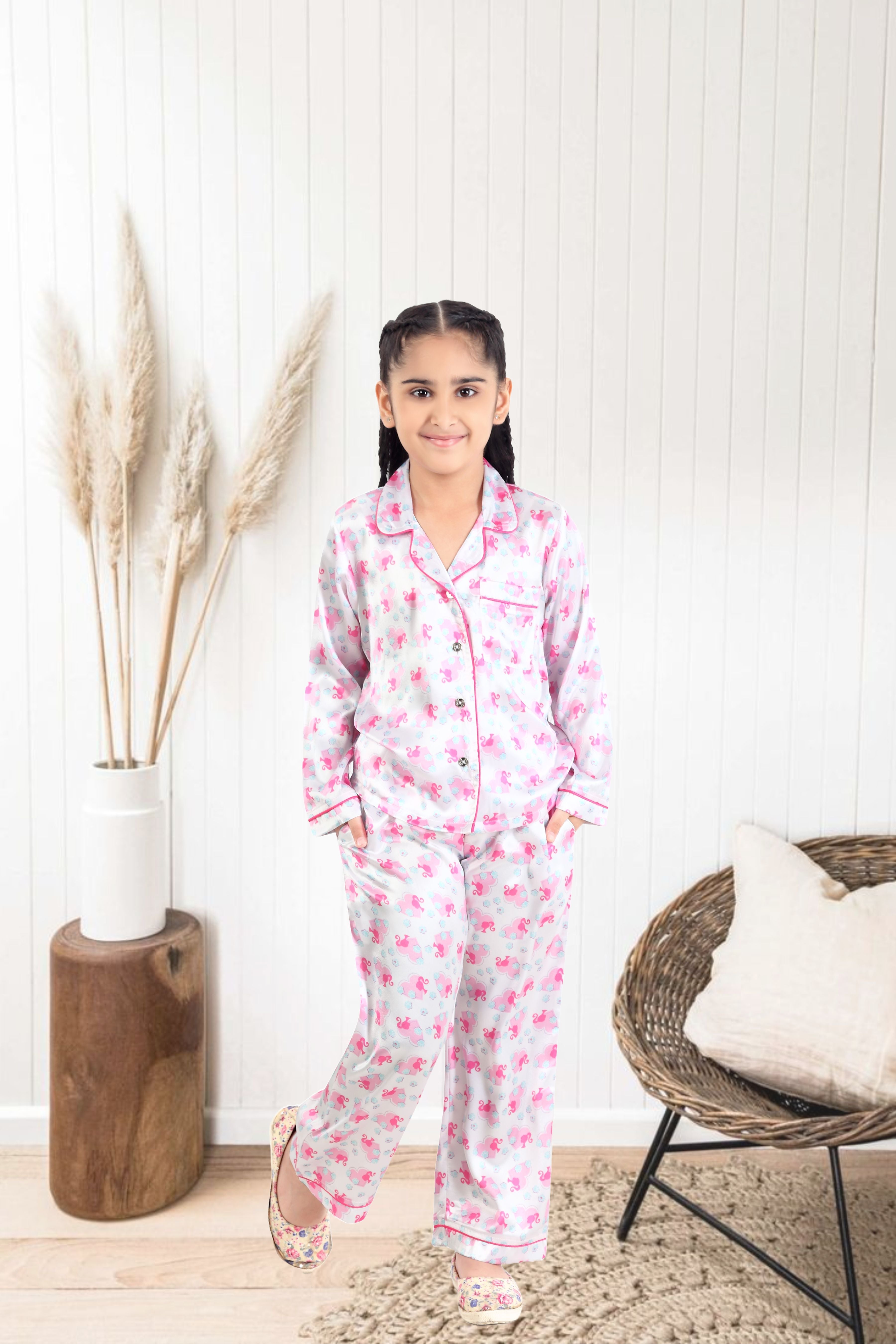 Pajama Set Night Dress For Girl Online Shopping Barbie Printed