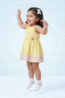 Sunshine Yellow Floral Hem Dress TSM30434