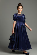 Tiny Girl Navy Blue Long Gown – Premium Party & Occasion Wear