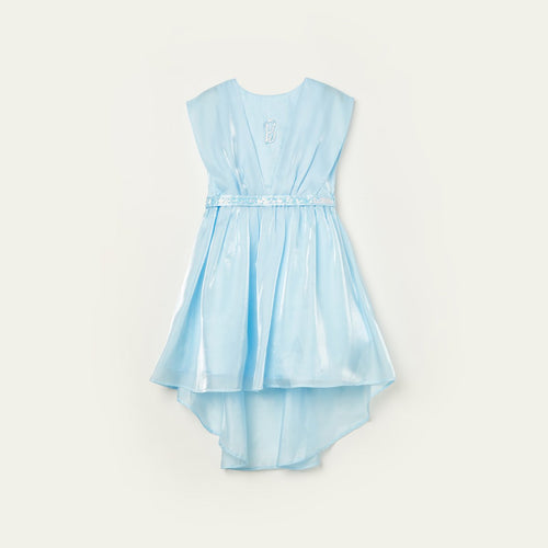 Barbie Light Blue Satin Layered Party Dress BAF261