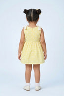 Girls Lemon Yellow Polka Dot Summer Dress TSM30408