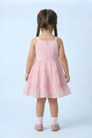 Girls Pink Lace Tier Party Dress TSM30450