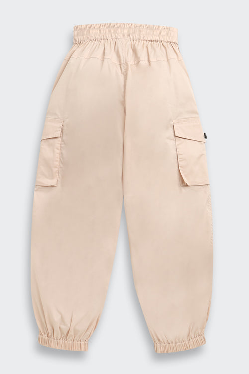 Beige Utility Cargo Joggers 0142