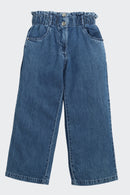 Wide-Leg Denim Culotte Pants 1637
