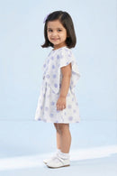 Girls Blue Polka Dot Statement Dress TSM30452