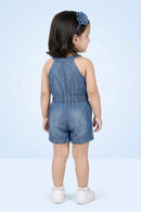 Denim Button-Front Playsuit TSJP30489