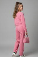 Barbie Girls Pink Co-ord Set – Stylish Winter Casual Wear