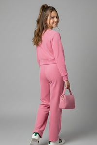 Barbie Girls Pink Co-ord Set – Stylish Winter Casual Wear