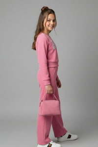 Barbie Girls Pink Co-ord Set – Stylish Winter Casual Wear