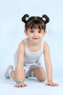 Blue Floral Sleeveless Top & Shorts Set TSJP30473