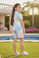 Barbie Girls Pastel Printed Nightwear Co-Ord Set