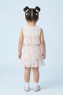 Girls Yellow Ruffle Tier Dress TSM30570