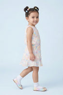 Girls Yellow Ruffle Tier Dress TSM30570