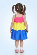 Girls Colorblock Ruffle Tier Summer Dress TSM30572
