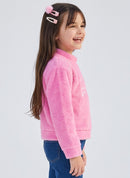 Barbie Pink Faux Fur Sweatshirt BACO0023