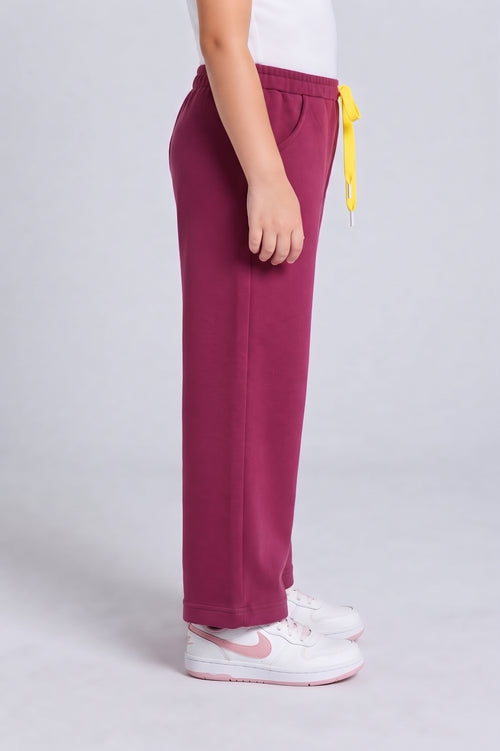 Barbie Berry Wide-Leg Drawstring Pants  BACO0024