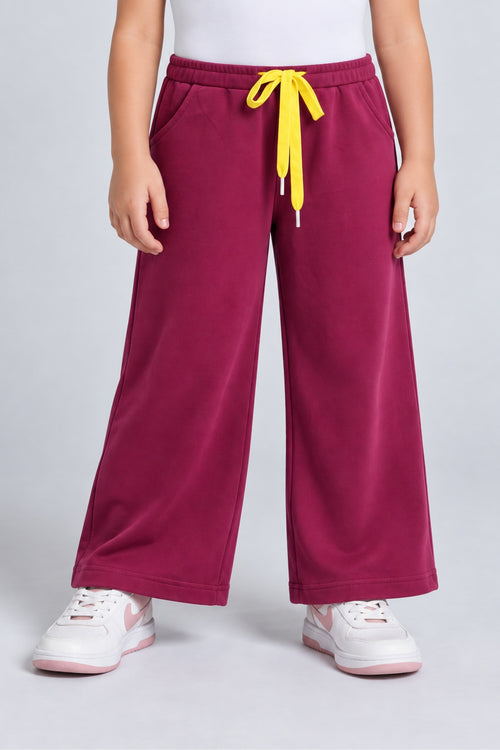 Barbie Berry Wide-Leg Drawstring Pants  BACO0024