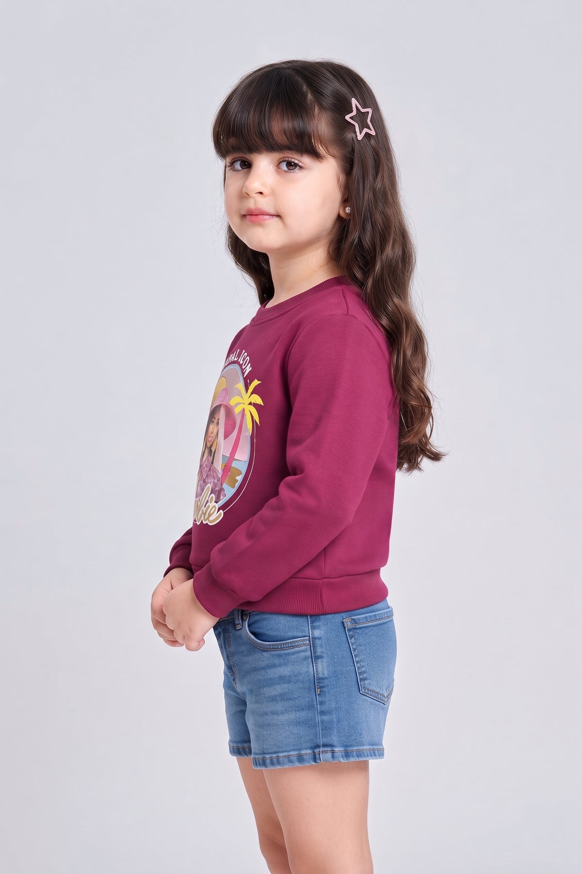 Barbie Global Icon Berry Graphic Sweatshirt BACO0024