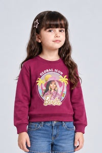Barbie Global Icon Berry Graphic Sweatshirt BACO0024