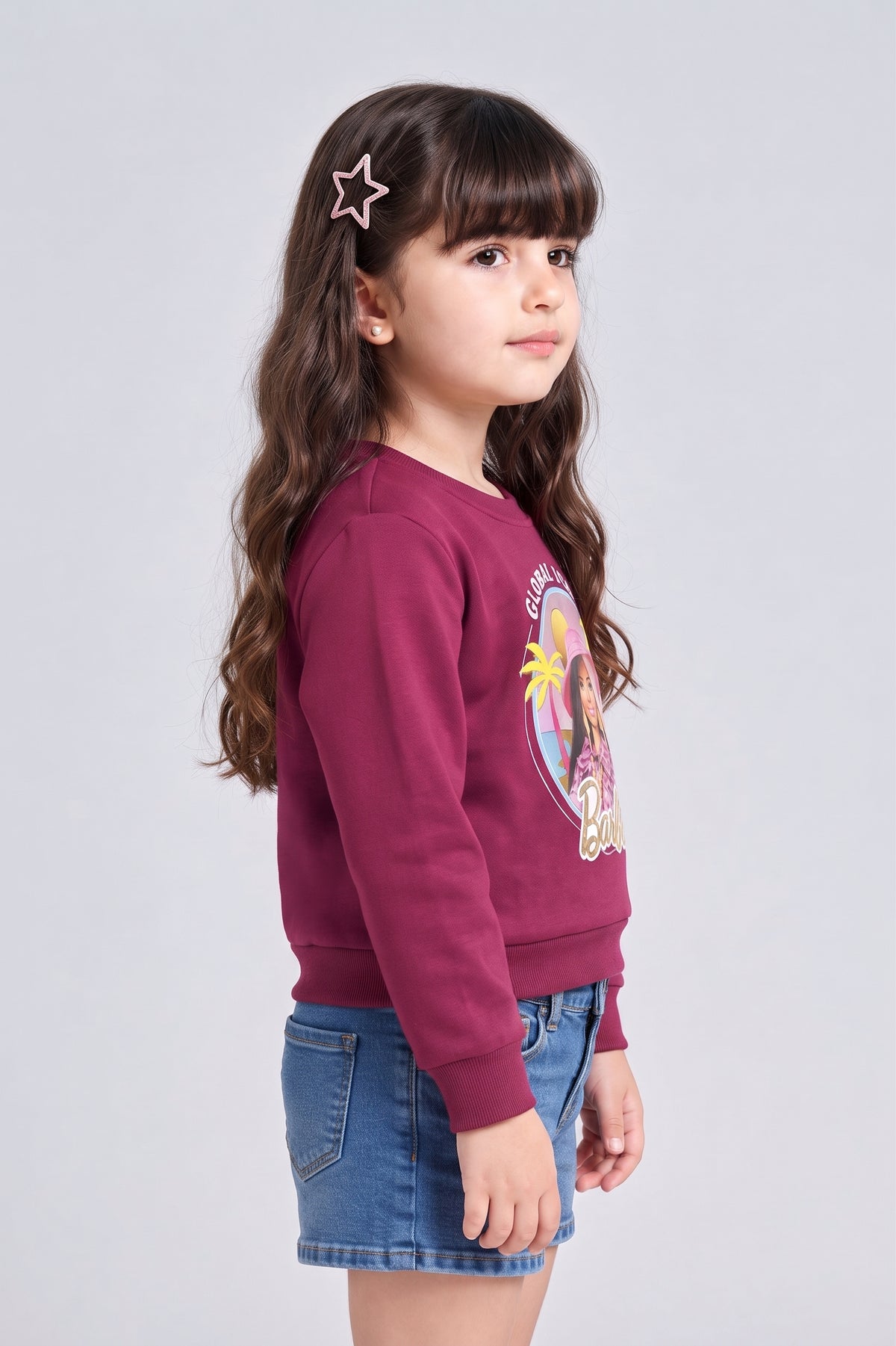 Barbie Global Icon Berry Graphic Sweatshirt BACO0024