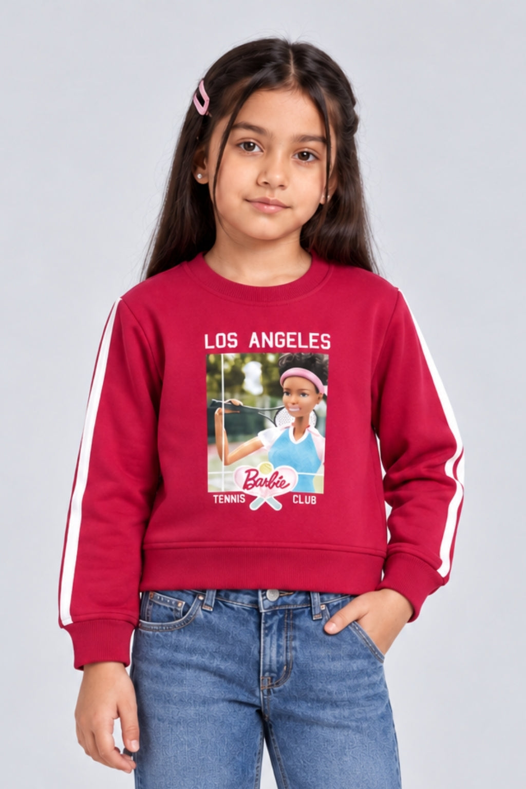 Barbie Tennis Club Raspberry Pink Sweatshirt BACO0025