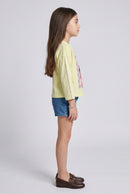 Barbie Yellow Graphic Full-Sleeve T-Shirt BACO0035