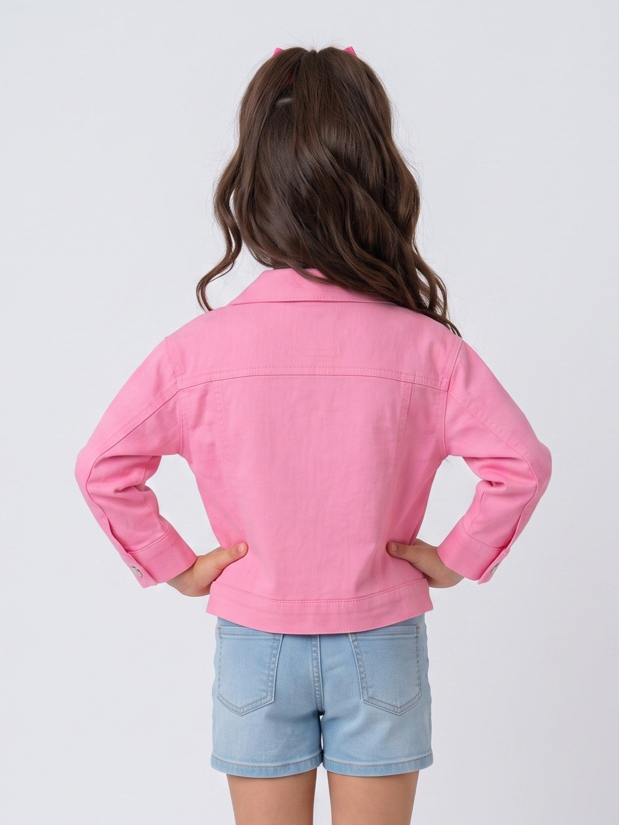 Barbie Pink Graphic Cropped Jacket and Top BACO0045