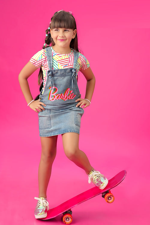 Barbie Playful Denim Pinafore Set BAD801