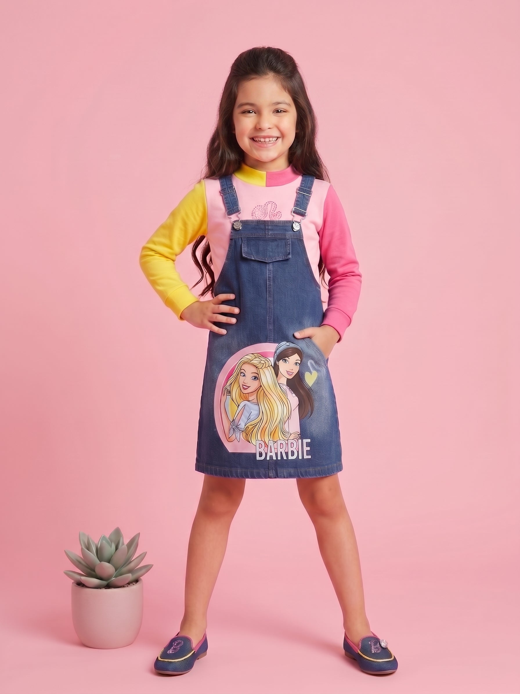 Barbie Girls Classic Blue Denim Dungarees D811
