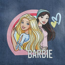 Barbie Medium Blue Denim Printed Pinafore Dress For Girls | Casual Kidswear | Kids | Tiny Girl India