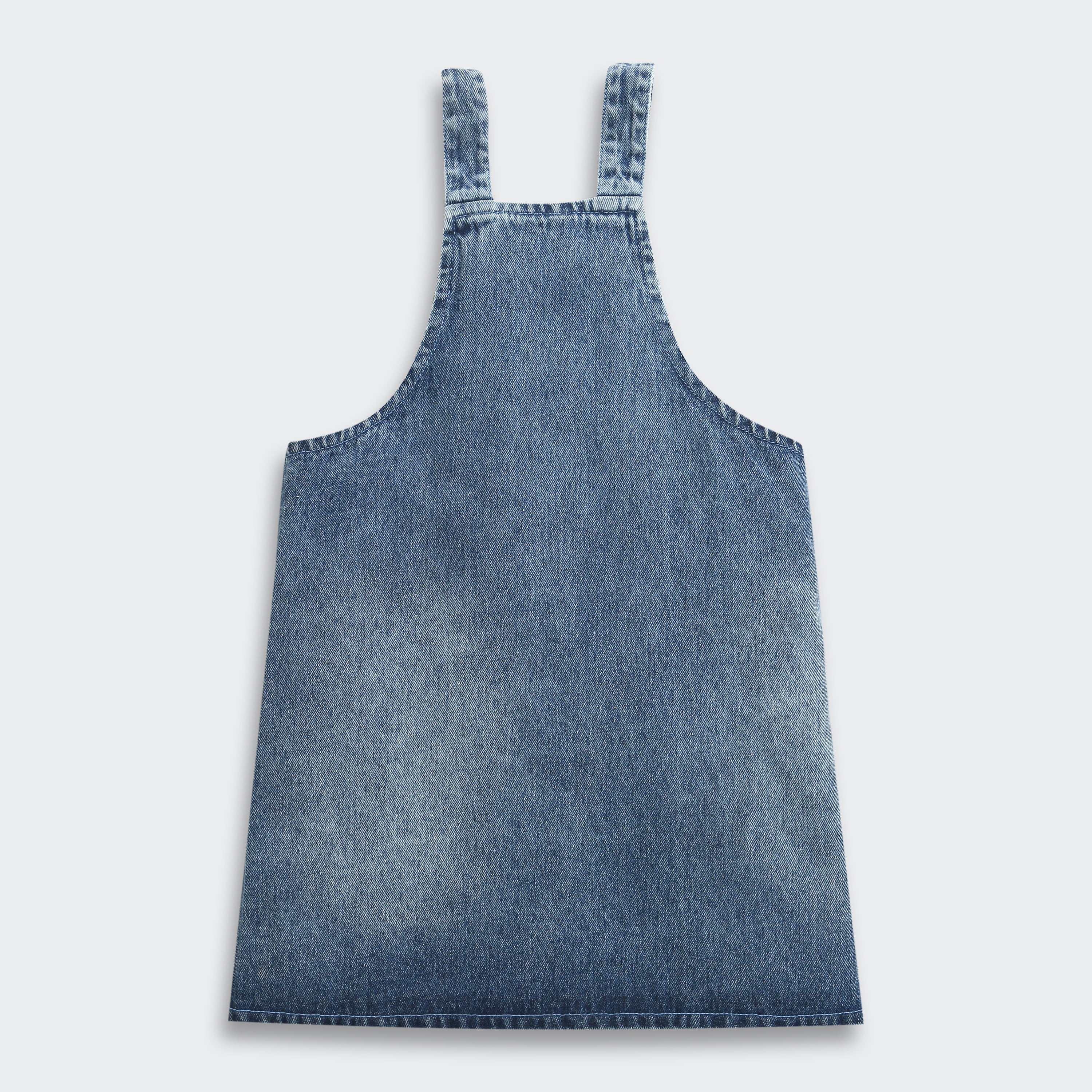 Barbie by Tiny Girl Mattel Featuring Barbie Printed Dungaree With Full Sleeves Top - Light Blue