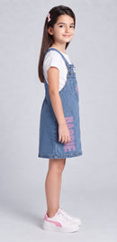 Barbie Blue Denim Barbie Pinafore Dress with Embroidery BAD823
