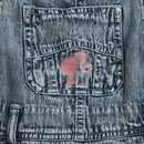 Barbie Blue Denim Printed Shorts Dungaree For Girls | Trendy Kidswear | Kids | Tiny Girl India