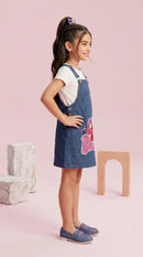 Barbie Blue Denim Pinafore Dungaree BAD837