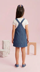 Barbie Blue Denim Pinafore Dungaree BAD837
