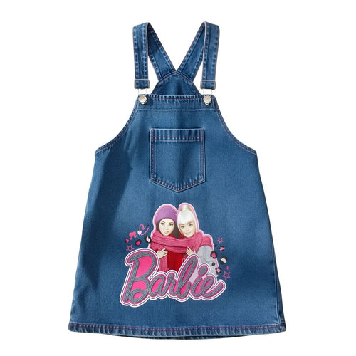 Barbie Blue Denim Pinafore Dungaree BAD837