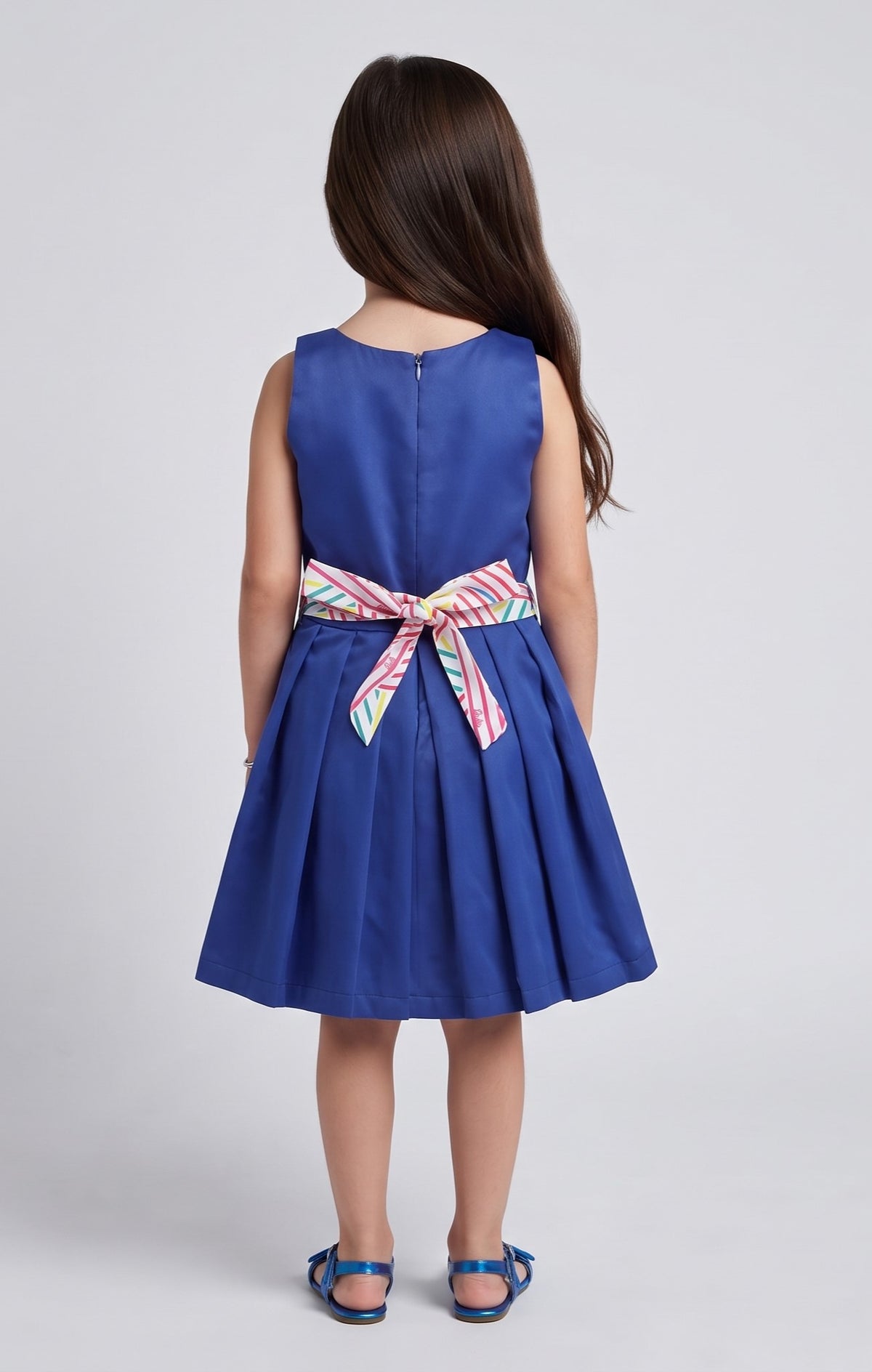 Barbie Royal Blue Pleated Party Dress BAF201