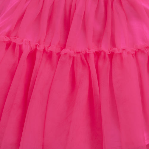 Barbie Pink Net Layered Party Dress BAF220