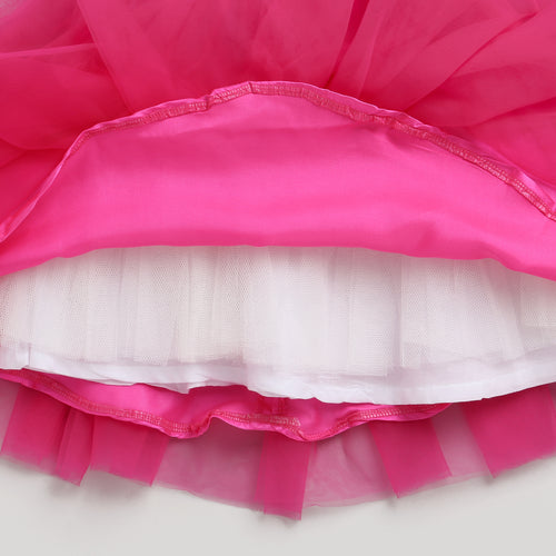 Barbie Pink Net Layered Party Dress BAF220
