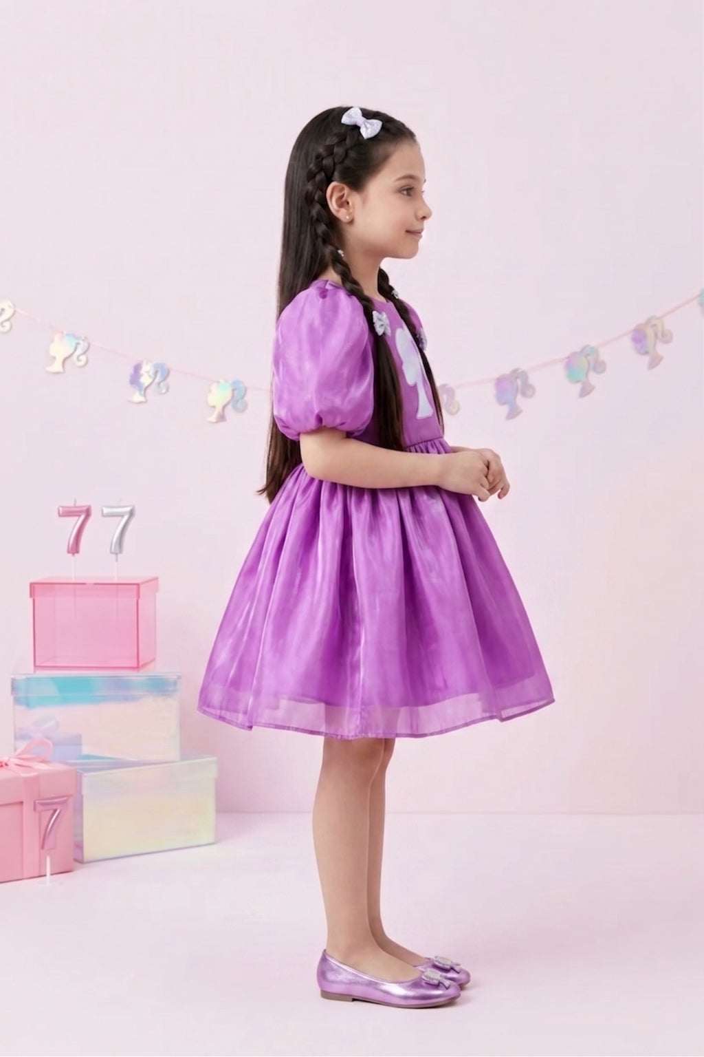 Barbie Girls Puff Sleeve Party Dress BAF223