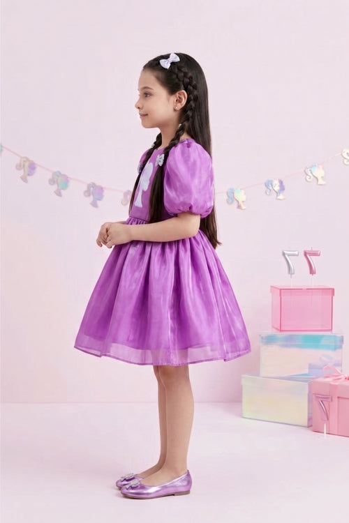 Barbie Girls Puff Sleeve Party Dress BAF223
