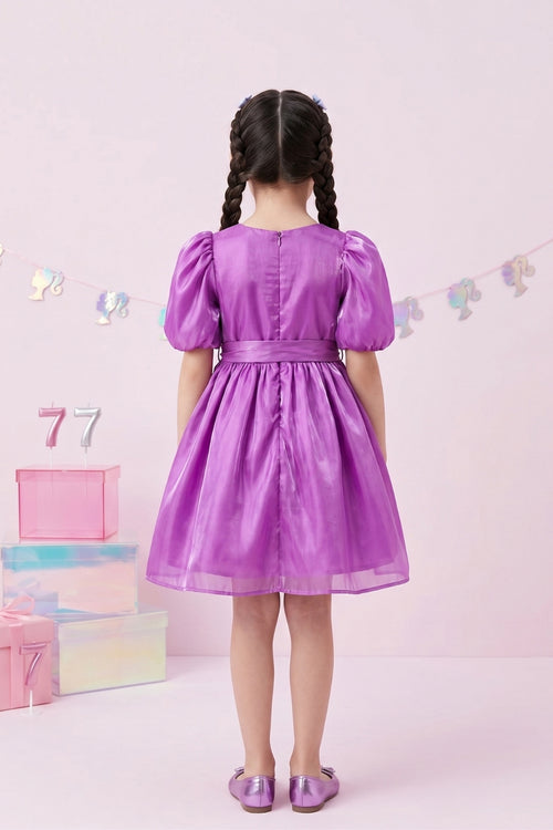 Barbie Girls Puff Sleeve Party Dress BAF223