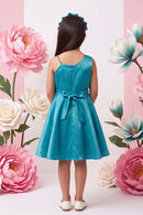 Barbie Turquoise Satin Bow Detail Party Dress BAF225