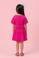 Barbie Hot Pink Crepe Bow Accent Dress BAF230