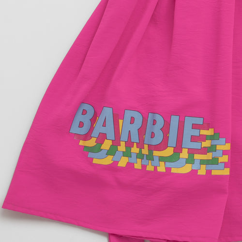 Barbie Hot Pink Crepe Bow Accent Dress BAF230