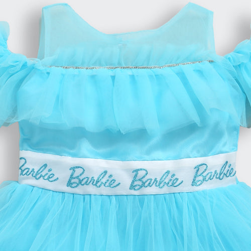 Barbie Sky Blue Tulle Layered Party Dress BAF232