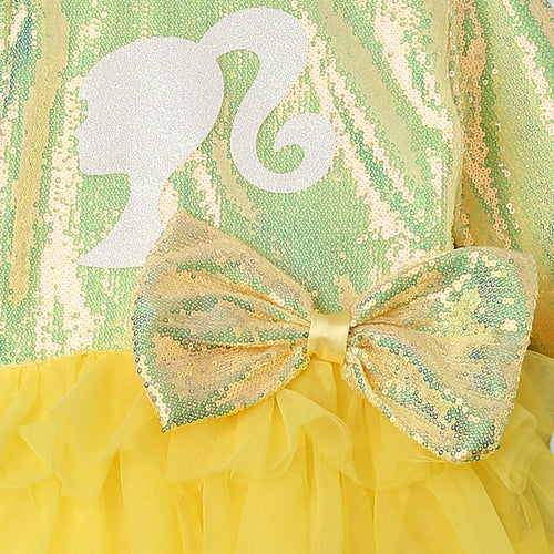 Barbie yellow Tulle Layered Party Dress BAF233