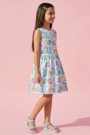 Barbie Pop Print Fit & Flare Dress BAF234