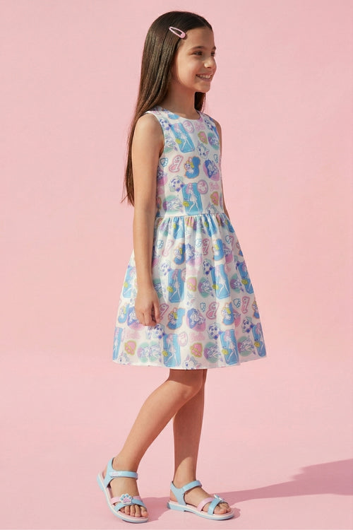 Barbie Pop Print Fit & Flare Dress BAF234