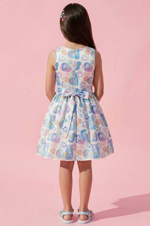 Barbie Pop Print Fit & Flare Dress BAF234